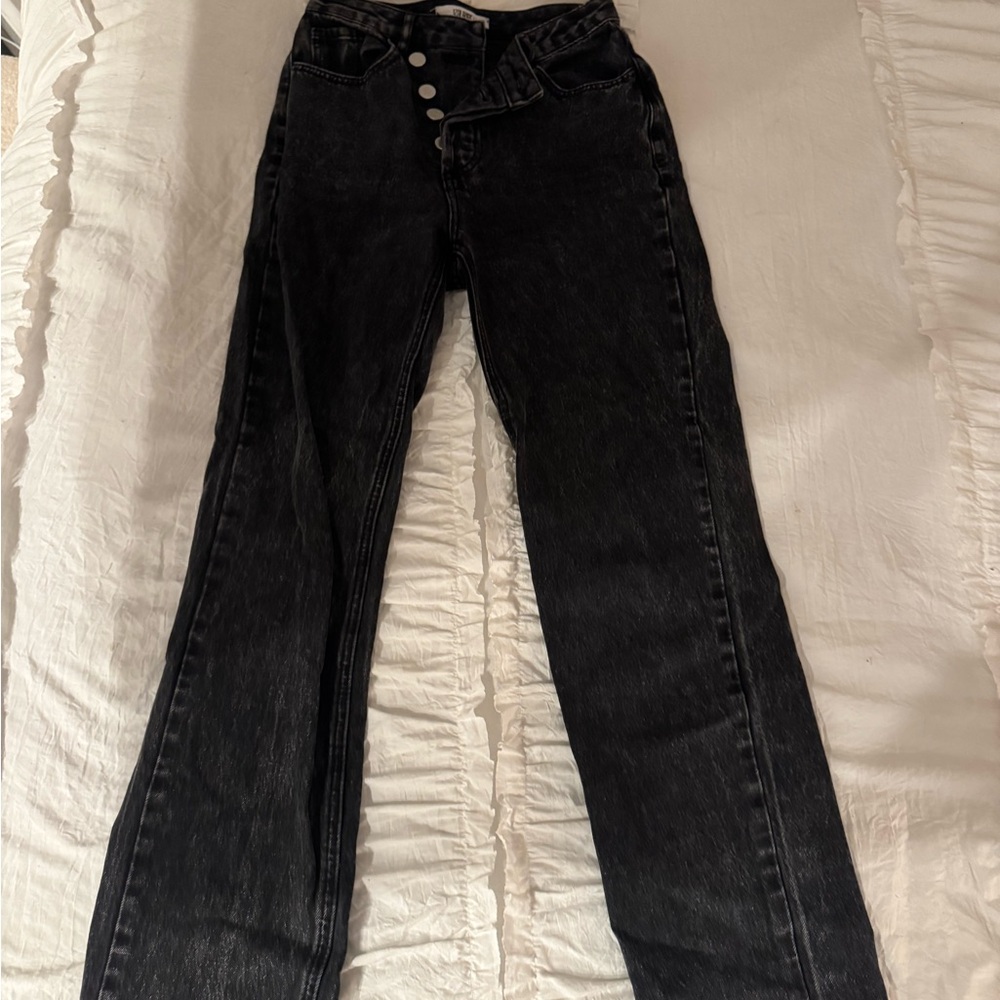 12th Tribe Charcoal High Rise Jeans